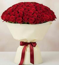 Букет 101 Красная роза Милано #REPLACE_PRED# Пудость