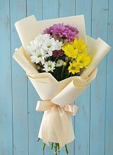 Букет цветов из:  Хризантемы #REPLACE_PRED# Пудость