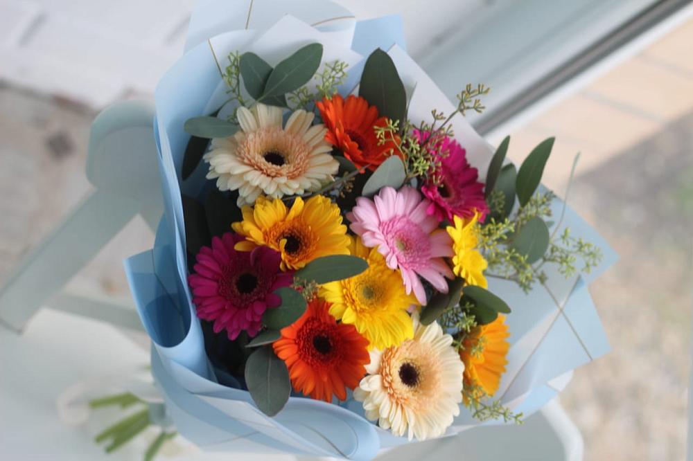 Букет цветов из: Герберы в Пудость