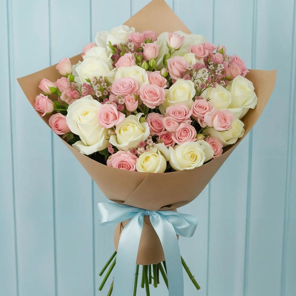 Букет цветов из: Розы в Пудость