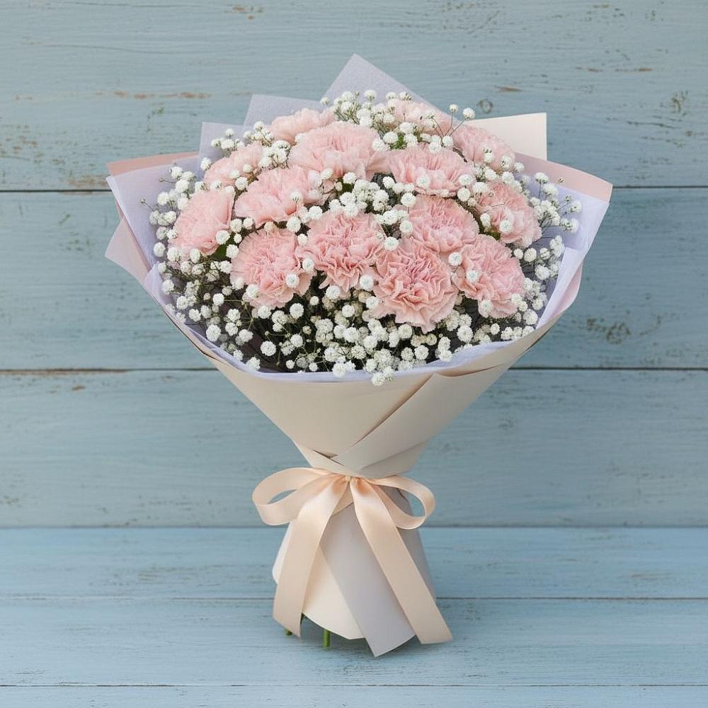 Букет цветов из: Гвоздики в Пудость