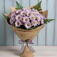 Букет цветов из:  Хризантемы #REPLACE_PRED# Пудость