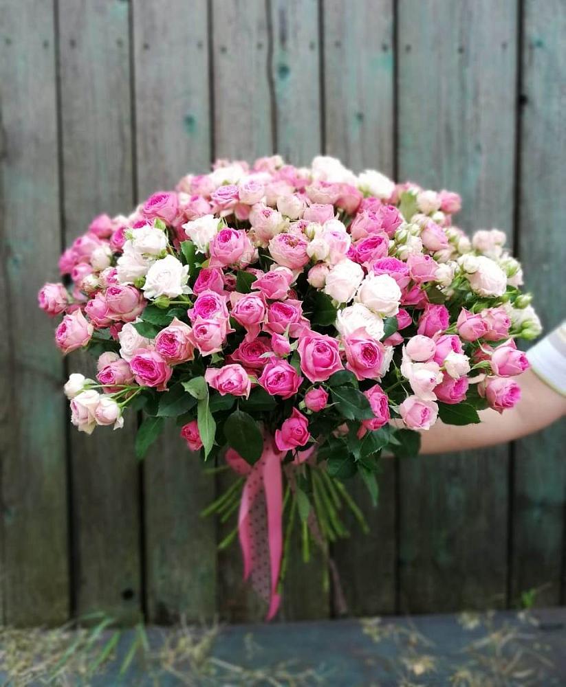 Букет Розовые кустовые розы Натали и Лав Лидия в Пудость